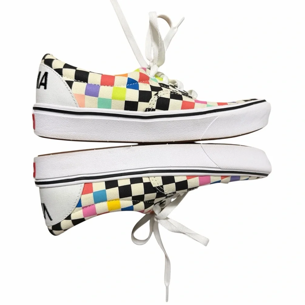 Vans X MoMA ComfyCush Era Colorful Checkered Sneaker | Mens 5.5/Womens 7